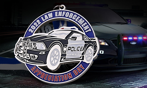Medalhas personalizadas para carros de polícia